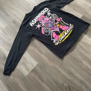 Ashnikko Worldwide Tour Shirt Demidevil Long Sleeve Skeleton Pink Monster Size M
